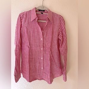 Lauren Ralph Lauren Striped 100% Linen Shirt Medium Used good condition